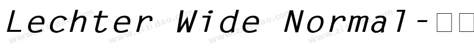 Lechter Wide Normal字体转换